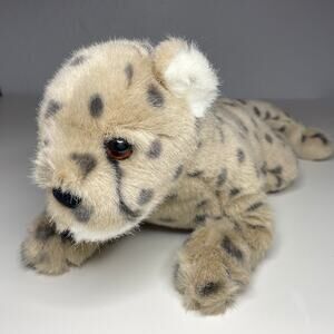 Vintage Douglas Cuddle Toys Anita the Cheetah Cub Plush 14” Laying Spotted Cat